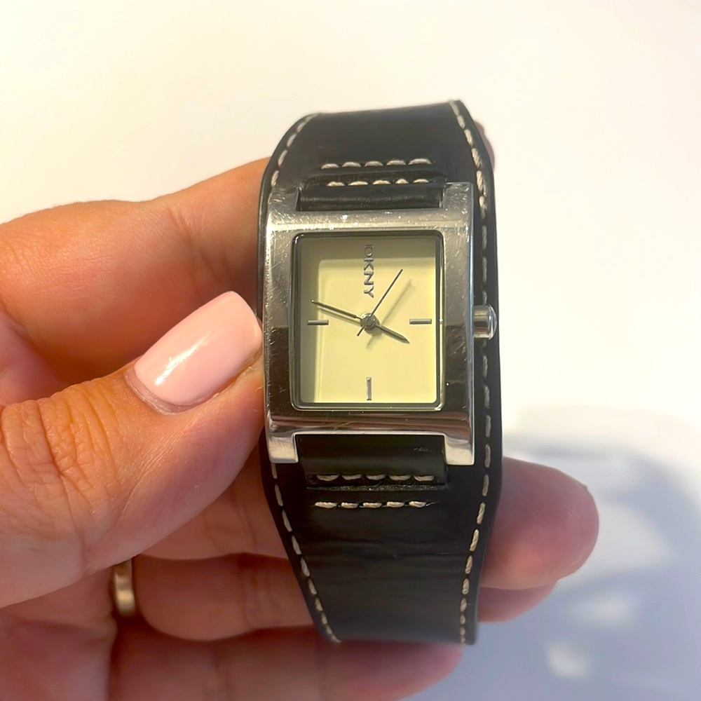 DKNY Womens vegan leather watch.